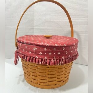 VINTANGE LONGABERGER BASKETS SEWING BASKET